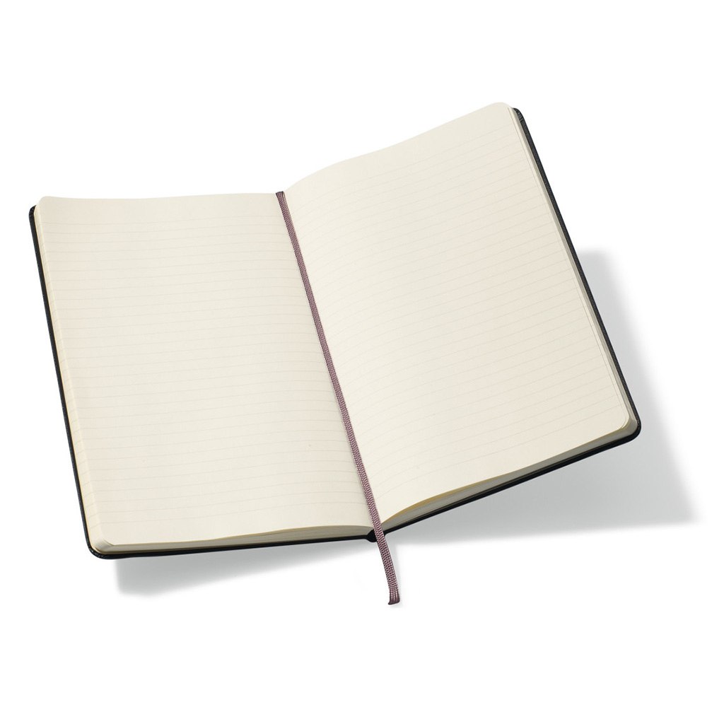 Moleskine® Hard Cover Ruled Large Notebook - open
